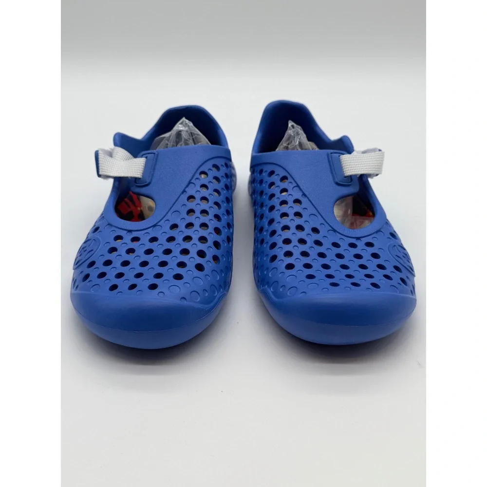 Blue Perforated Kids Water Shoes Slip On Camo Insole Size 35 EU